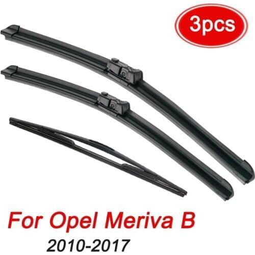 MIDOON Wiper Front Rear Wiper Blades Set For Opel Meriva B 2010-2017 2016 2015 2014 2013 Windshield Windscreen 28"+22"+16"