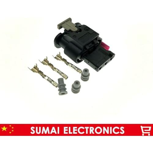 TE/AMP 3 Pin/way 4F0 973 703 3P auto camshaft sensor plug, reversing radar plug connector for Audi,VW,Golf, Bora, Sagitar