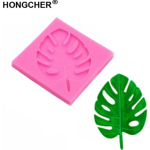 Plant leaf fudge cake silicone mold, handmade chocolate mud mold, cake dessert decoration, kitchen baking cooking gadgets. Clay