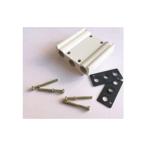 100M-2F Solenoid Valve Manifold With Screws & Rubber 2 Station Base Board 4V110/ 4A110