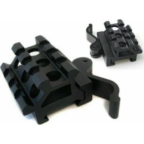 Tactics 2 Rail 3 Slot QD Quick Release 45 Degree Offset Side Scope Mount 20mm Picatinny Rail For Rifle Shooting Hunting