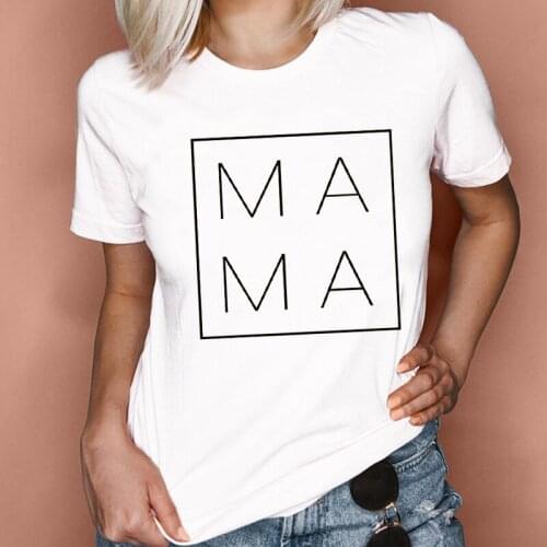 Women Graphic Letter Simple Cute Style Trend 90s Mama Mom Mother Love Fashion Lady Clothes Tops Tees Print Female Tshirt T-Shirt