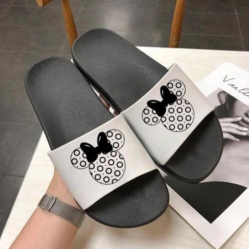 Shoes of women Summer Sandals 2021 Cartoon Mouse head Fun Cute Floor Slippers Home Bathroom Indoors Slippers plus size 41