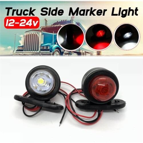 1/2/4 Pcs Red White Corner Side Marker LED Lights Outline Lamp Truck Trailer Van Bus 10-30V