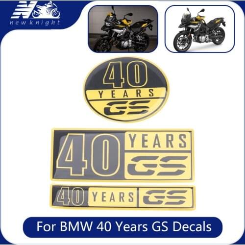 For BMW 40 Years GS F700GS F800GS F850GS etc Motorcycle 3D Waterproof Sticker Body Shell Decal Protector Fairing Emblem Badge