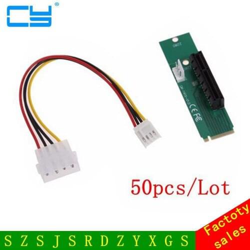 50PCS/lot High Quality NGFF M2 to PCI-E 4X Slot Adapter Card M key M.2 port SSD Port to PCI Express pcie Expansion Card