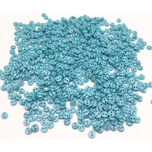 500pcs 4mm Blue Mini Tiny Buttons Plastic Round Doll Clothes Button Embellishments Sewing Scrapbooking Accessory