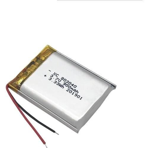 900mah 3.7v 803040 lithium li polymer rechargeable battery small Bluetooth speaker column DVR-mirror car DVR navigator