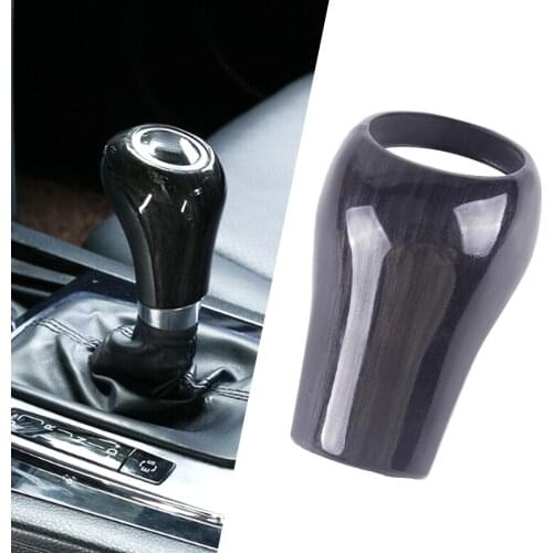 Beler Black Wood Grain Gear Shift Knob Head Cover Fit for Benz W203 W204 S204 W211 W212