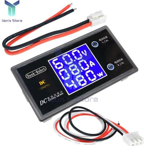 DC 0-100V 10A 1000W LCD Digital Voltmeter Ammeter Wattmeter Voltage Current Power Meter Volt Tester Monitor High Precision