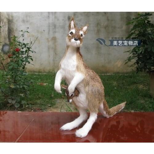 Simulation kangaroo model,polyethylene&fur large 28x10x30cm handicraft toy home decoration Xmas gift b3837