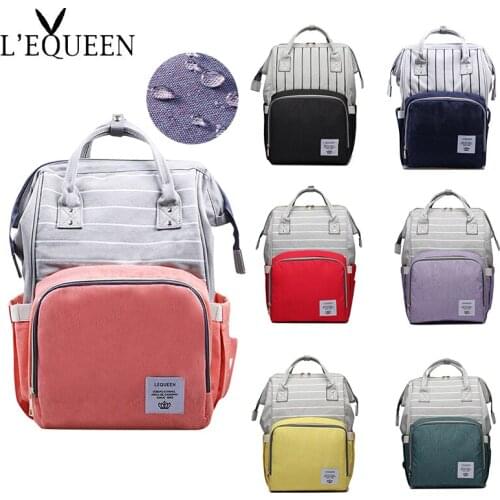 Lequeen Baby Diaper Bag Mommy Stroller Bags Large Capacity Waterproof Nappy Bag Mummy Maternity Travel Backpack Nursing Handbag