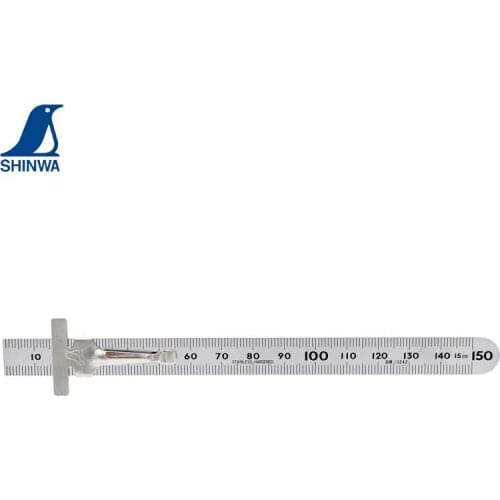SHINWA Penguin Mini Stainless Steel Rule/Machine Scale 15cm Depth Gauge Ruler 13242/14249