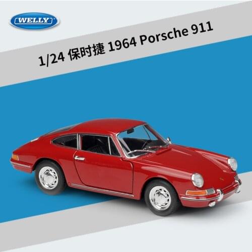 1:24 Porsche 1964 red 911 alloy car model Diecasts & Toy Vehicles Collect gifts Non-remote control type transport toy