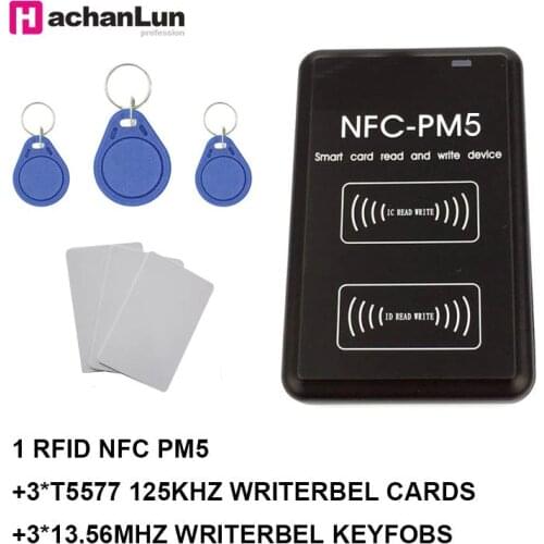 New PM5 RFID Full Encryption Decoding Duplicator 125KHZ Reader NFC 13.56MHZ Smart Chip Card Writer IC / ID Copier