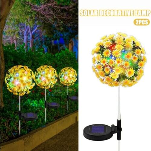 Newly Solar Flower Ball Light Colorful Outdoor LED Light for Garden Courtyard Balcony Decoration Easy Installation