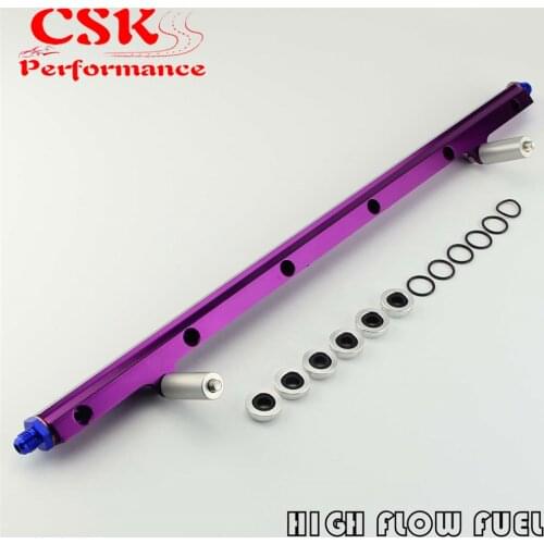 Upgrade Top Feed Fuel Injector Rail Fits For Nissan Skyline R32 R33 RB25DET GTS Black/Purple