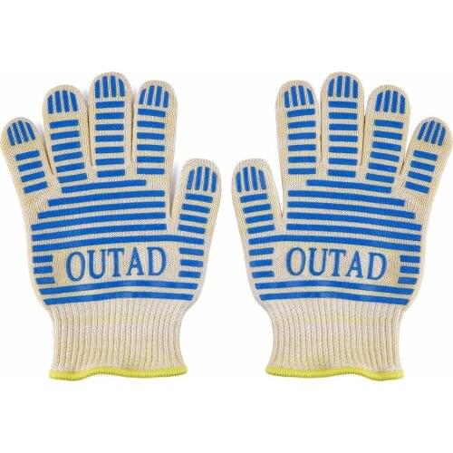 Outad Heat Resistant Gloves 26/35Cm Outad Heat-Resistant Gloves Heat Resistant Waterproof Bbq Set 5 Finger Gloves