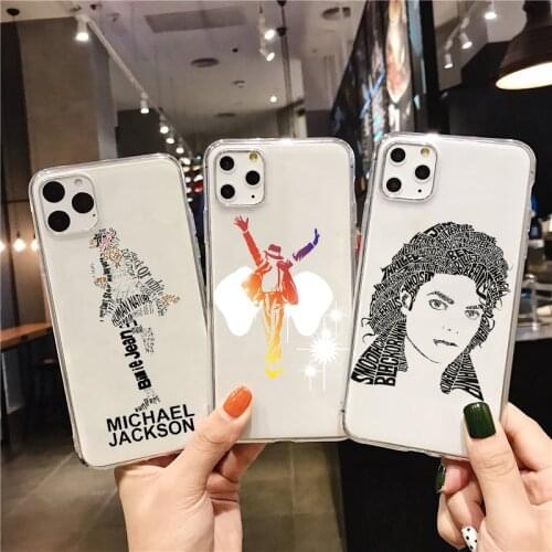 Michael jackson singer transparent Soft TPU Phone Cases for iPhone SE 5s 6S 7 8 Plus X XR XS MAX 12pro 11pro MAX 12mini cover