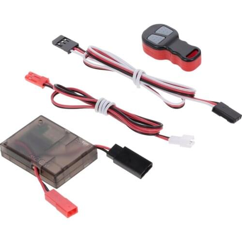 RC Parts 11.1V Wireless Winch Remote Controller with Receiver for 1/10 Traxxas Axial Tamiya RC4WD HPI Redcat RC Crawler Car