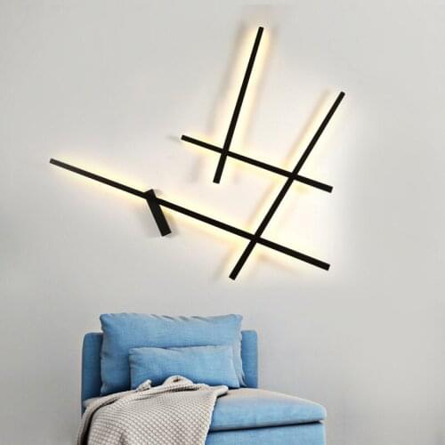 Modern Line Metal LED Wall Light Living Room Dining Room Bedroom Decor Wall Lamp Decor Lighting Fixture LED Suspension WA265