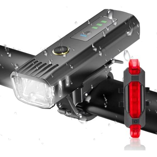 Smart Induction Bicycle Front Light Set USB Chargeable Rear Light LED Headlight Waterproof Bike Lamp Cycling FlashLight For Bike