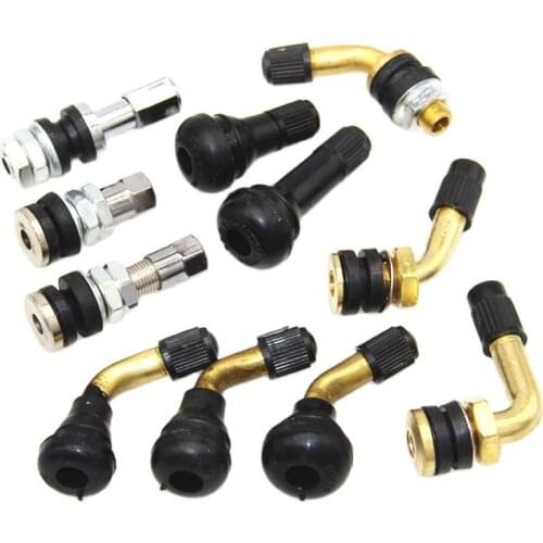 10Pcs/Set Anti-leakage Curved Straight Nozzle Vacuum Tire Valve for Motorcycle Electric Vehicle Dirt Pit Bike