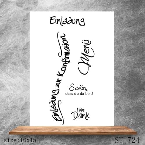 ZhuoAng Wonderful language Stamps/Silicone Transparent Seals for DIY scrapbooking photo album Clear Stamps 10*15cm