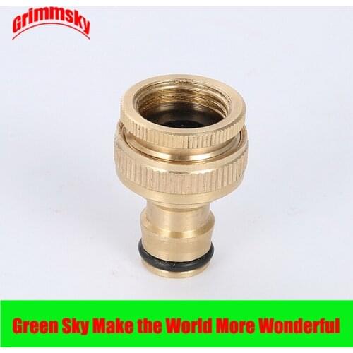 1pc brass garden irrigation female thread 1/2" 3/4" faucet hose pipe adapter fast connection tap fitting brass connector