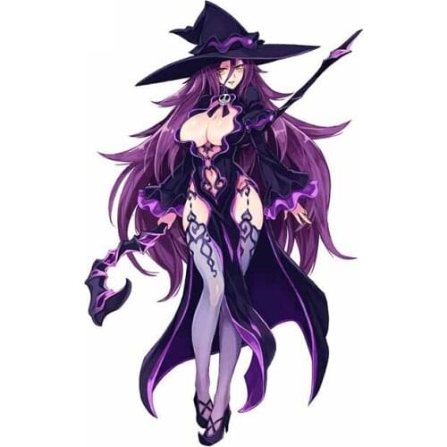 1PCS for Halloween Witch Funny Car Stickers Waterproof Decal Creative Scratch-proof Sticker Decoration 13cm X 8.2cm