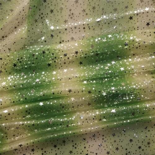 2 Yards Soft Gradient Net tulle mesh Galaxy Stars lace fabric Ombre French Lace trim DIY Wedding Dress Cupcake Dress Curtain