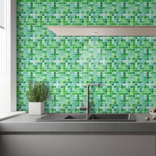 20x20cmx20pcs Crystal Mosaic PVC Waterproof Self Adhesive Wall Sticker Tile Stickers For Kitchen Bathroom Furniture