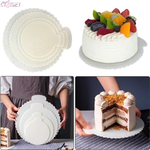 4/6/8/10inch Mousse Cake Boards Mat Reusable Dessert Displays Plastic Tray Base Pastry Baking Accessories Cake Decorations Tools