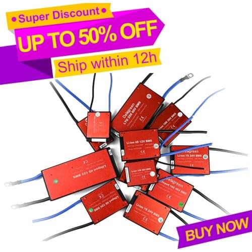 4S 6S 8S 16S 25A 35A 45A PCM/PCB/ LiFePO4 BMS for 3.2V rated LiFePO4 battery pack 18650 Lithion Ion Battery Pack with balance