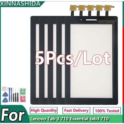 5PCSFor Lenovo TAB 3 Essential 710F Tab3 TB3-710F TAB3-710F TB3-710 Touch Screen Panel Digitizer LCD Front Glass Replace