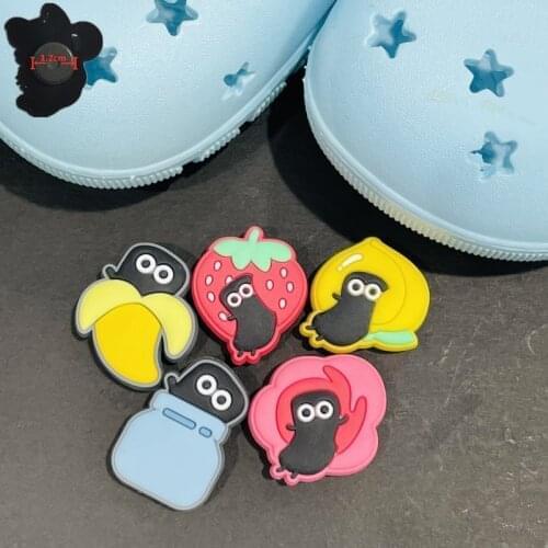 5PCS PVC Japan Anime Cute Fridge Magnets Kawaii Banana Strawberry Peach Refrigerator Magnetic Sticker Kids Gifts Stationery Toys