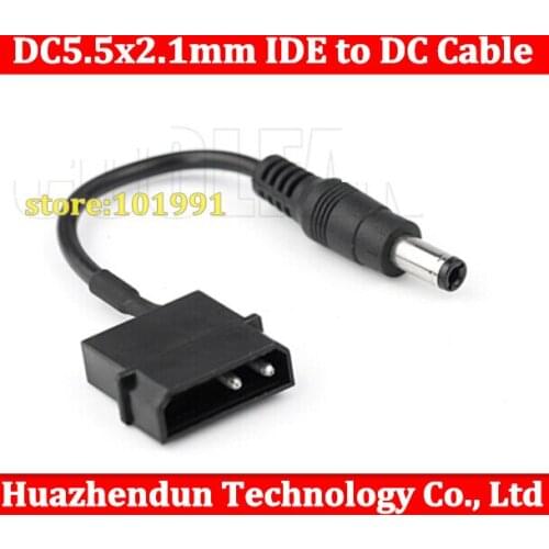 50pcs High Quality New DC 5.5x2.1mm IDE male to DC Power cable adapter with Net 20CM
