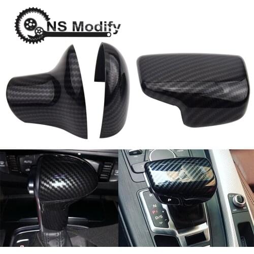 NS Modify Car Carbon Fiber Speed Gear Shift Knob Cover Cap For Audi A3 8V S3 A4 B8 A5 A6 C7 S6 A7 S7 A8 Q5