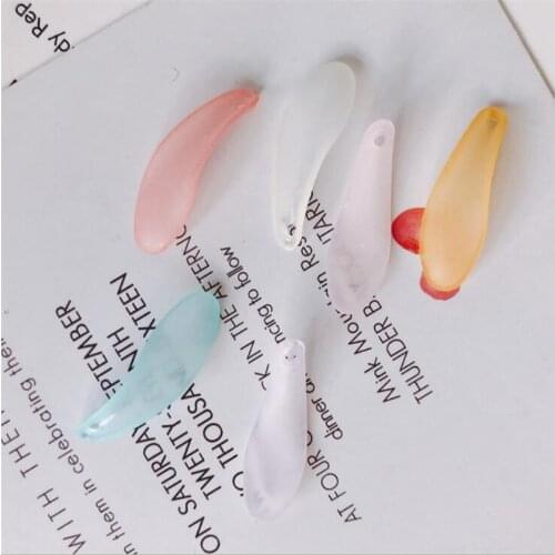 100pcs/lot irregular leaves resin flower beads for diy earrings jewelry making handmade accessories material loose beads