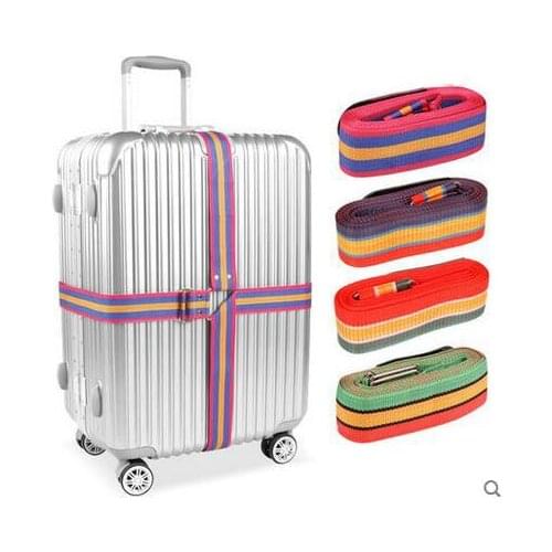 Travel luggage cross strap Extended bundle Check bag reinforcement tape