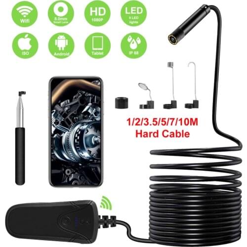 5.5mm 5MP 1080P/1944P WIFI Endoscope Wireless Inspection Borescope Camera Handheld Endoscope 1Meter
