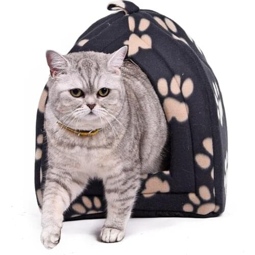 Multifunctional Pet Cat Bed Pet House Cat Warm House Soft Home Pet Bed Cute Nest For Kitten Bed Kennel 5Color Choose Pet Bed