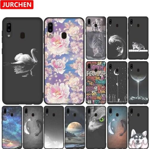 JURCHEN Cartoon Phone Case For Samsung Galaxy A20E Cover Cute Flower Cat Cover For Samsung Galaxy A20E Dual SIM SM-A202F Case