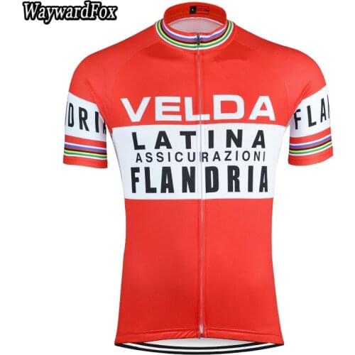 Mens Red Classic cycling jersey Bike short sleeved top pro / road RACE Team Bicycle Wear cycling Clothing Quick Dry