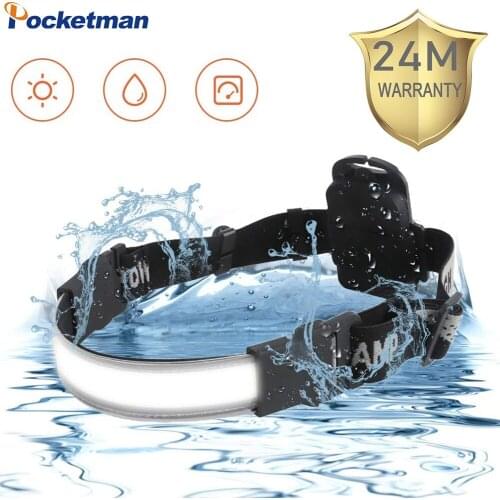 Halo Headband Light Strip Headlamp Wide-Beam 210° Angle COB Lightweight Headband Light 8000 Lumens for Camping Hiking Light