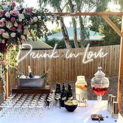 Custom Made Neon Sign for Drink in love LED Wall Lights Party Wedding Shop Window Restaurant Birthday Decoration