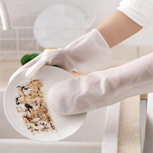 Gloves kitchen cleaning gloves 1 pair of silicone anti-scaldingsilicone dishwashing brush washing dish sponge scrubbing rubber