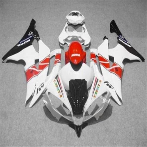 Full Fairings For Yamaha YZF-R6 YZF R6 08 09 10 11 12 13 14 15 ABS Plastic Motorcycle Fairing Kits Red white Bodywork Body Kits