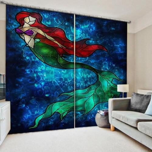 Luxury Blackout 3D Window Curtains For Living Room Bedroom blue beauty curtains personality curtains