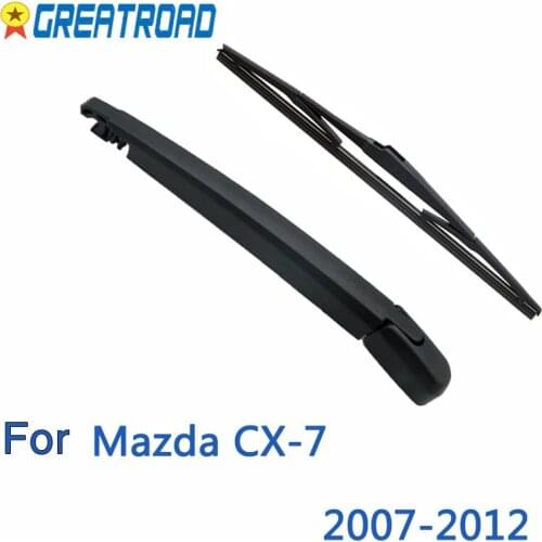 Wiper 14" Rear Wiper Blade & Arm Set Kit For Mazda CX-7 2007-2012 Windshield Windscreen Rear Window